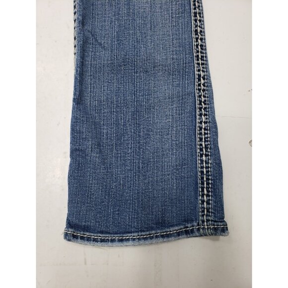 Silver Jeans Co. Aiko Flap Bootcut Jeans Womens W27xL31 Light Wash Distressed - Picture 2 of 16